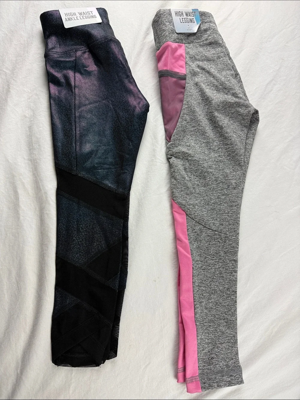 Kids Active  justice Leggings - Gray/Pink & Black Options